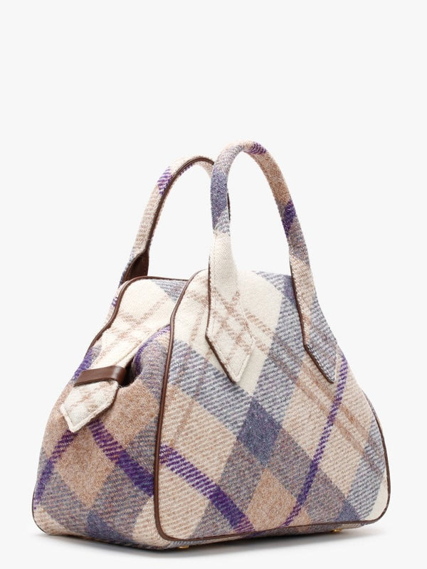 Harris Yasmine Purple Tartan Wool Tote Bag