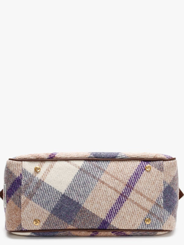 Harris Yasmine Purple Tartan Wool Tote Bag