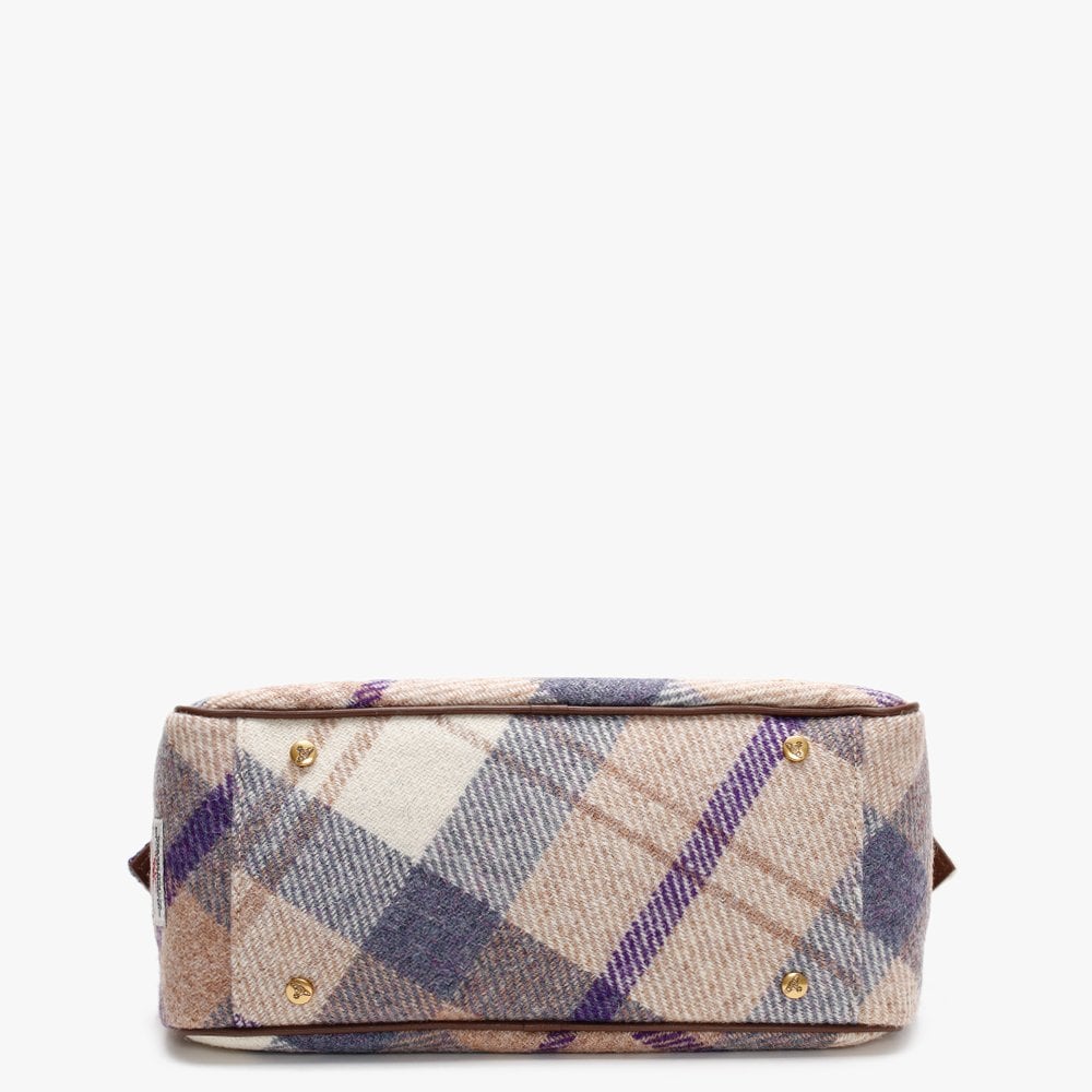 Harris Yasmine Purple Tartan Wool Tote Bag