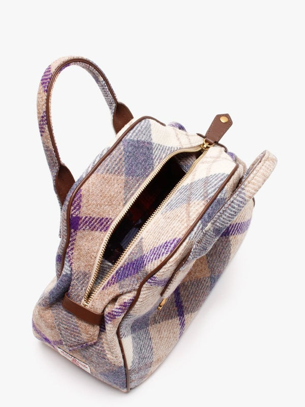 Harris Yasmine Purple Tartan Wool Tote Bag