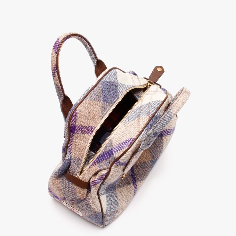 Harris Yasmine Purple Tartan Wool Tote Bag