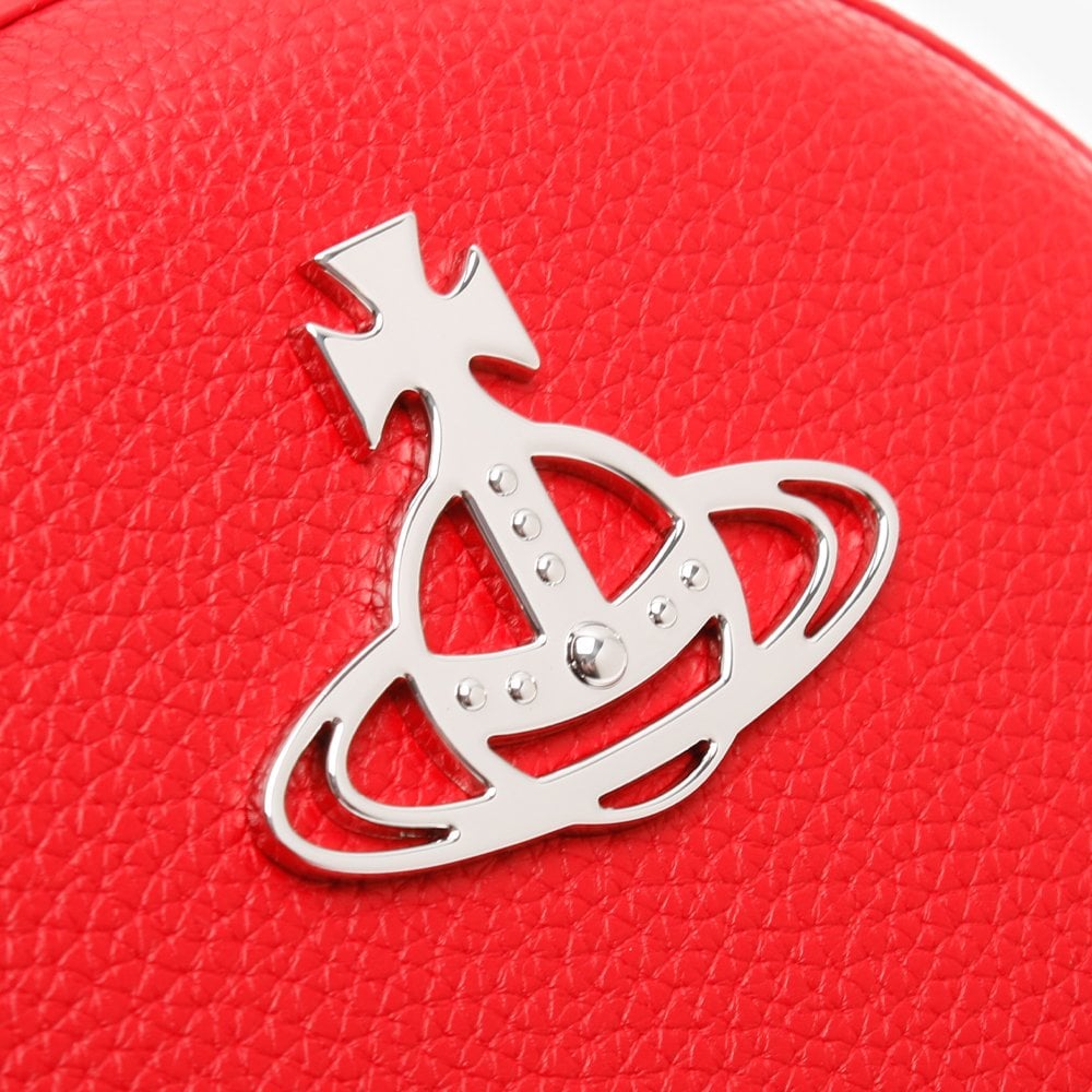 Johanna Red Vegan Round Cross-Body Bag