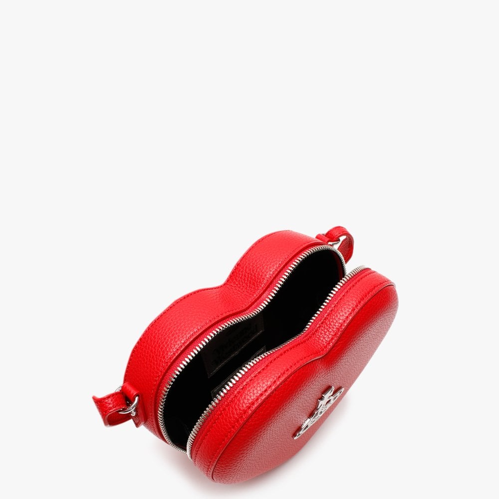 Johanna II Red Vegan Heart Cross-Body Bag