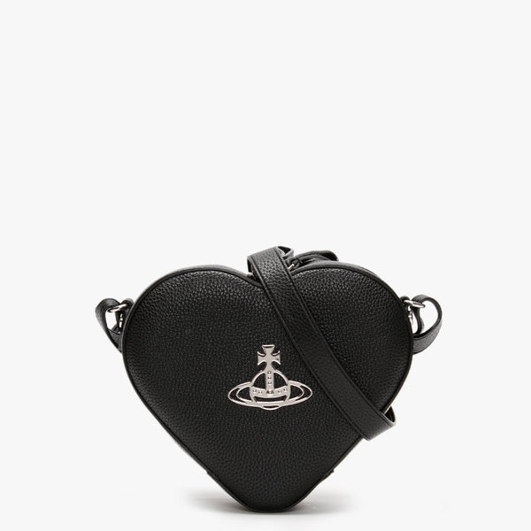Johanna II Black Vegan Heart Cross-Body Bag
