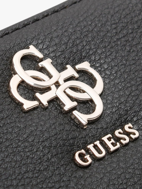 Digital Black Pebbled Zip Around Wallet