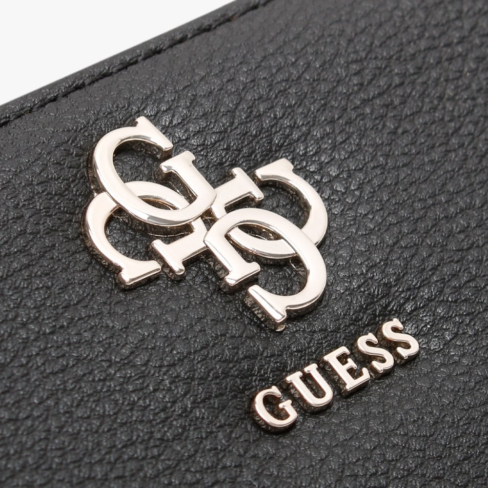 Digital Black Pebbled Zip Around Wallet