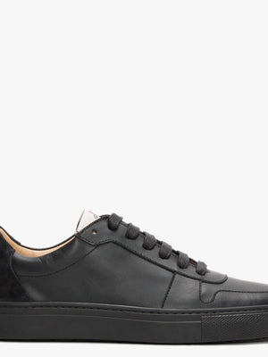 Apollo Black Leather Trainers