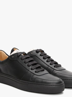 Apollo Black Leather Trainers