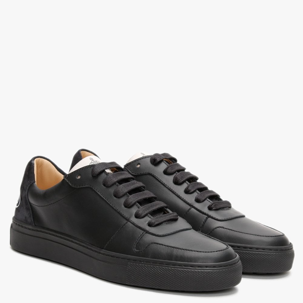 Apollo Black Leather Trainers