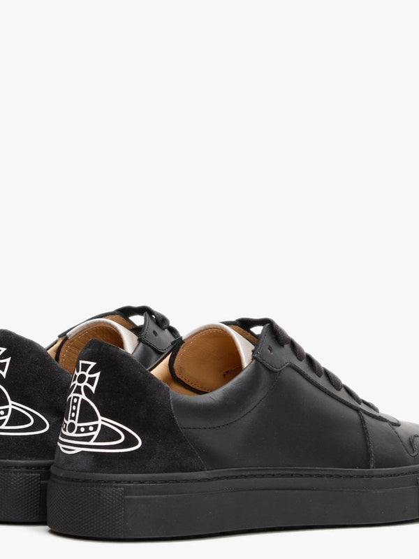 Apollo Black Leather Trainers