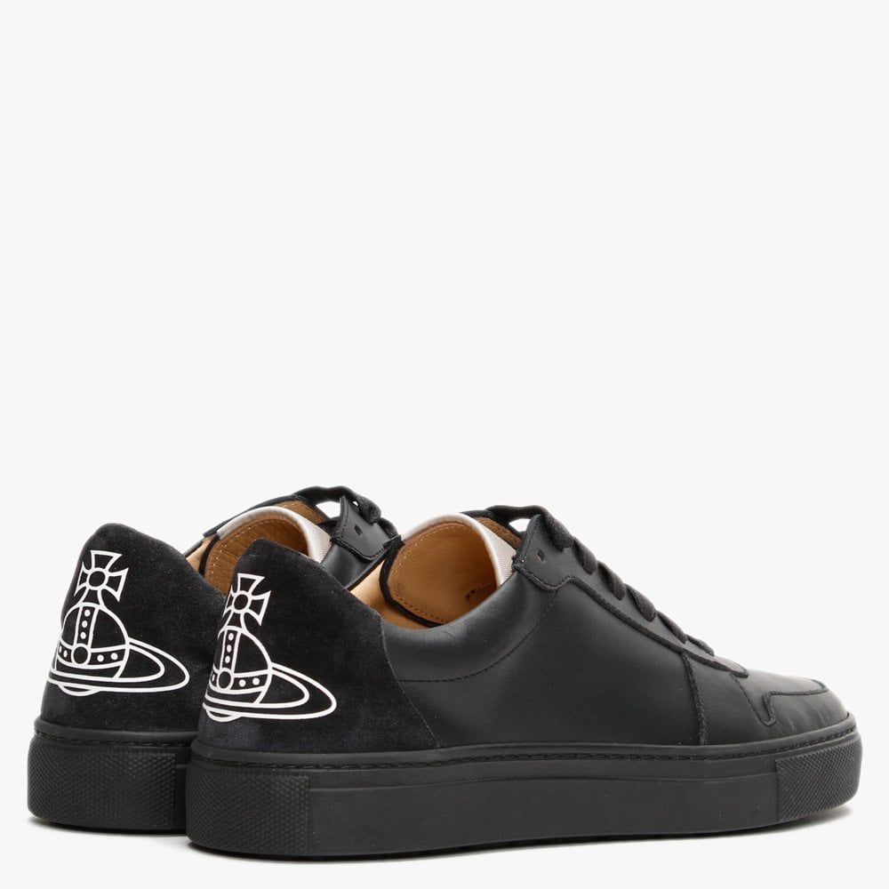 Apollo Black Leather Trainers