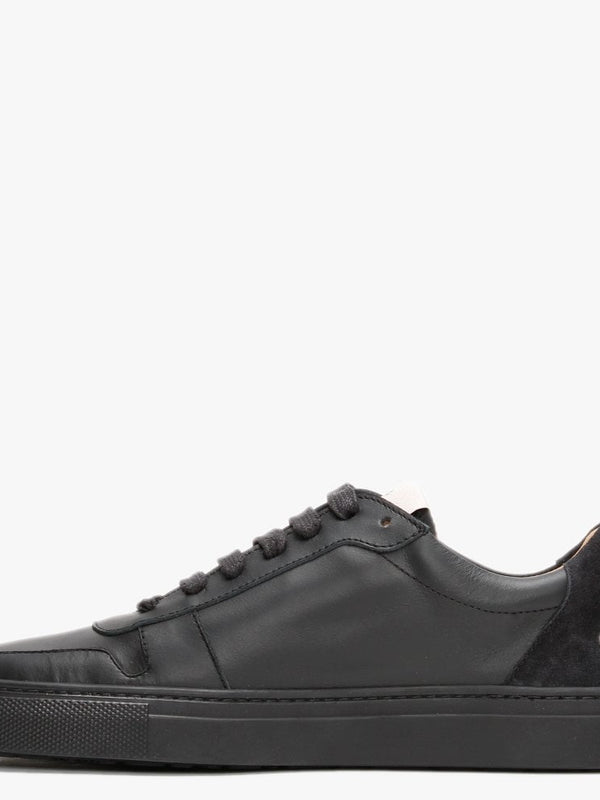 Apollo Black Leather Trainers