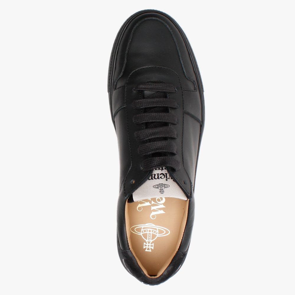 Apollo Black Leather Trainers