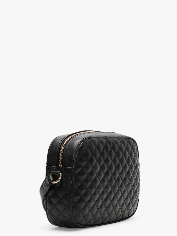 Kamryn Quilted Black Cross-Body Bag
