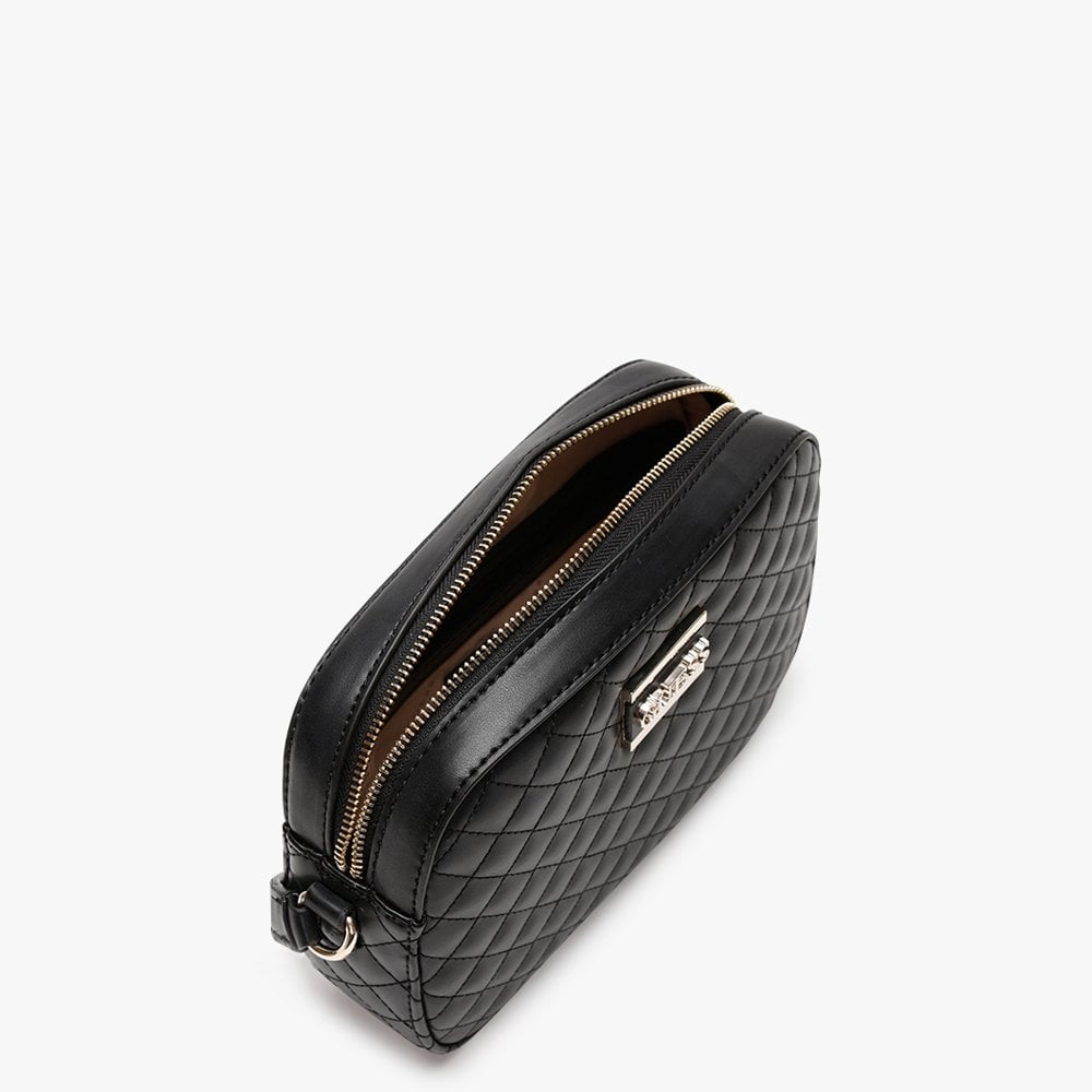 Kamryn Quilted Black Cross-Body Bag