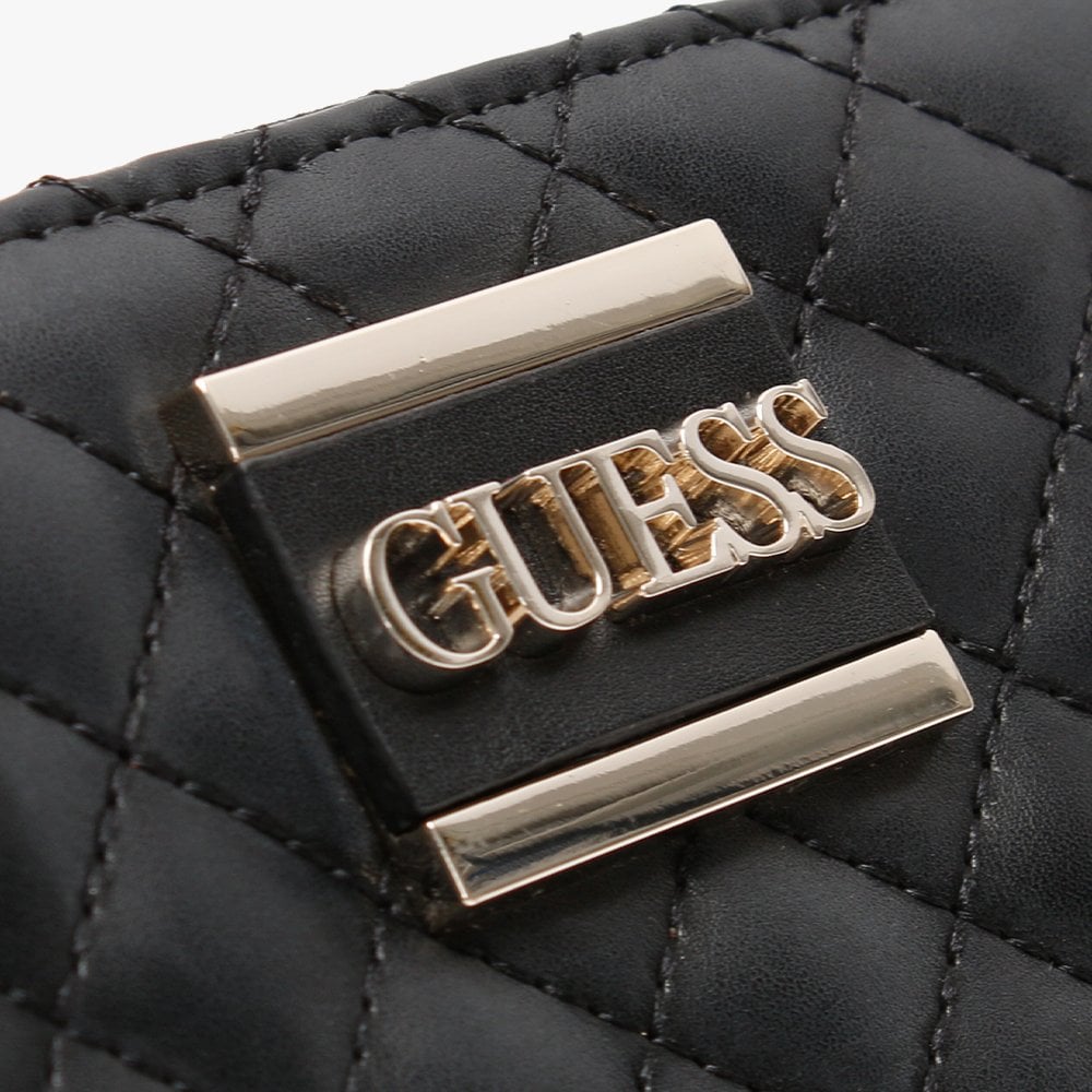 Kamryn Black Quilted Zip Around Wallet