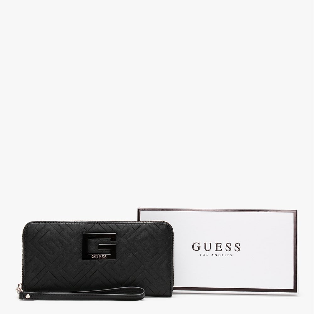 Janay Black Zip Around Wallet