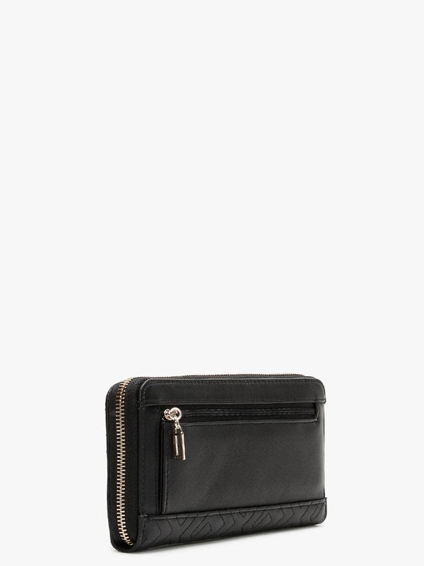 Janay Black Zip Around Wallet