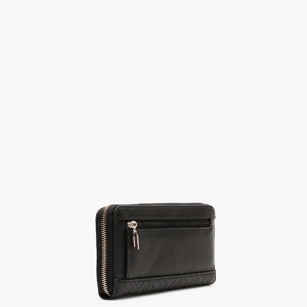 Janay Black Zip Around Wallet