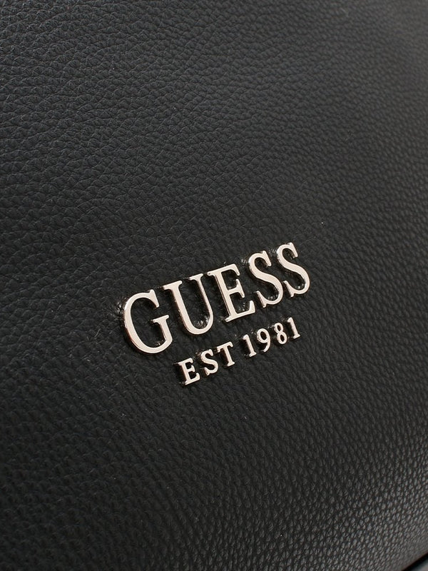 G Black Pebbled Hobo Bag