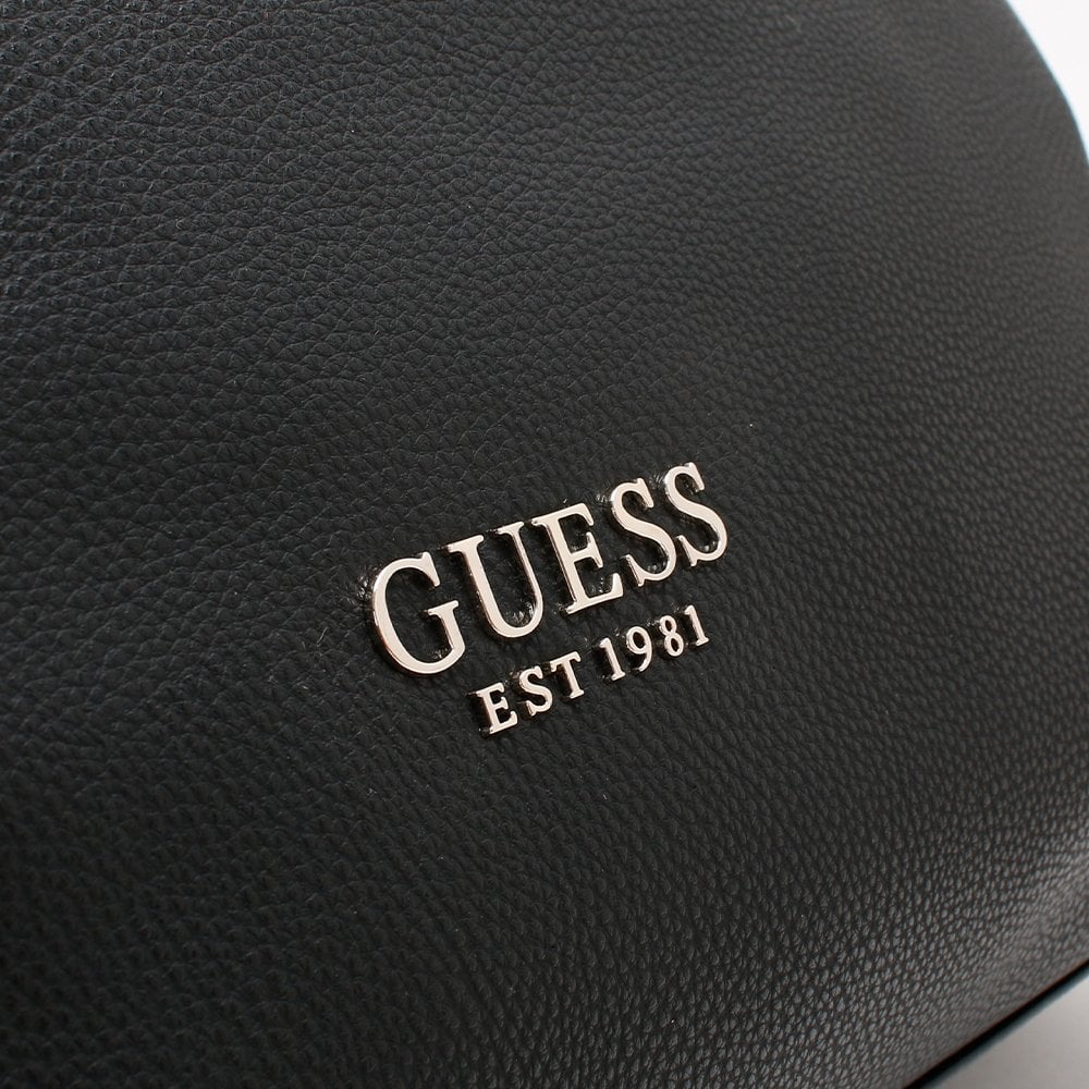 G Black Pebbled Hobo Bag