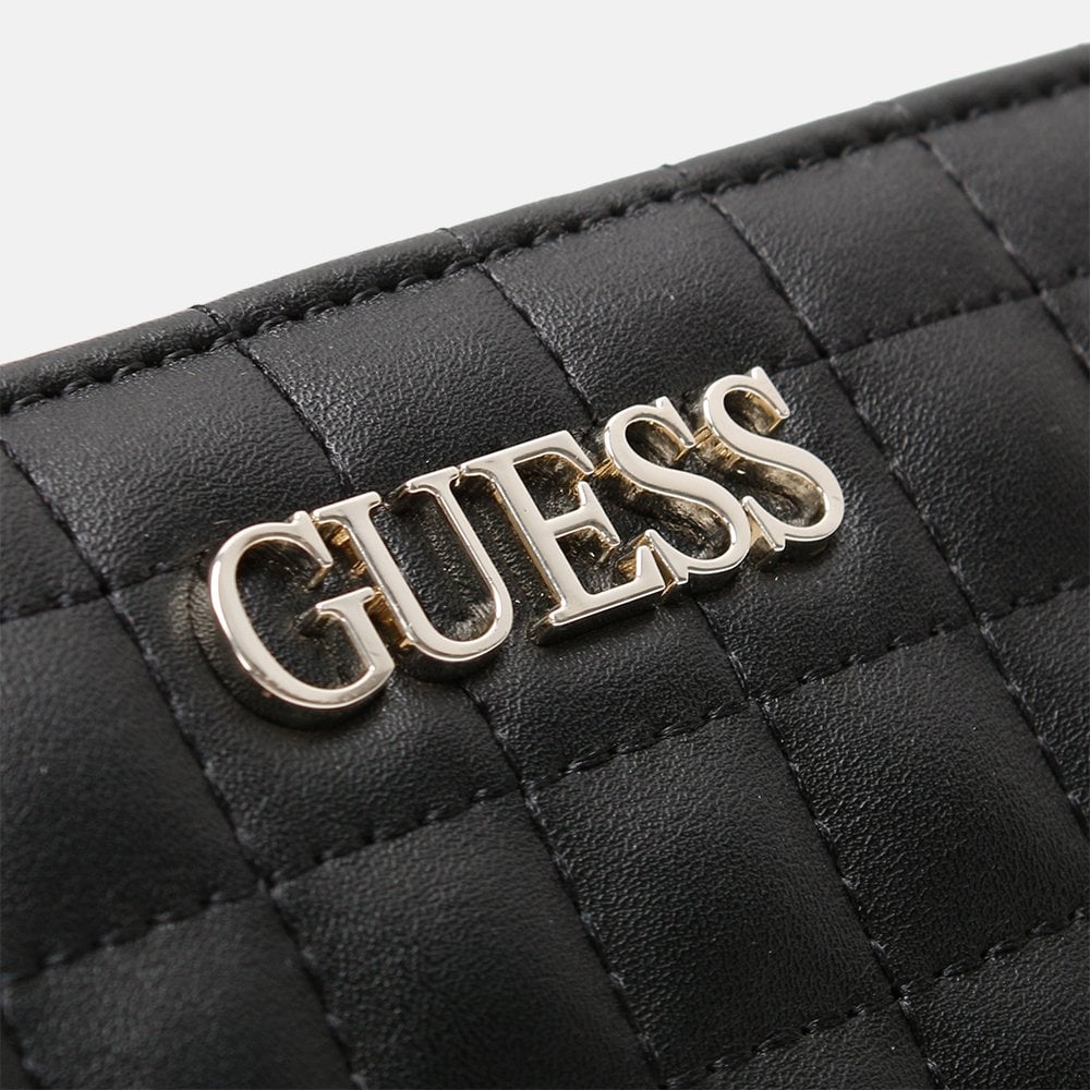 Matraix Black Quilted Zip Around Wallet
