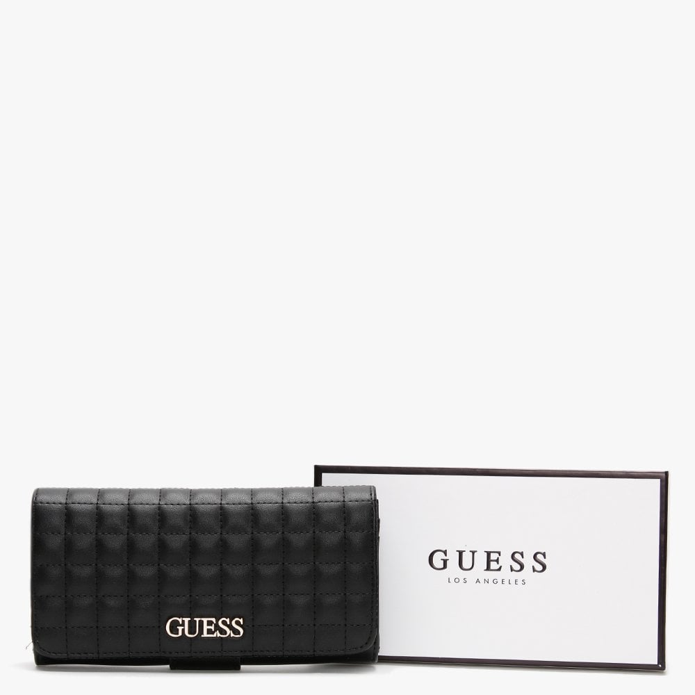 Matrix Black Quilted Wallet Clutch