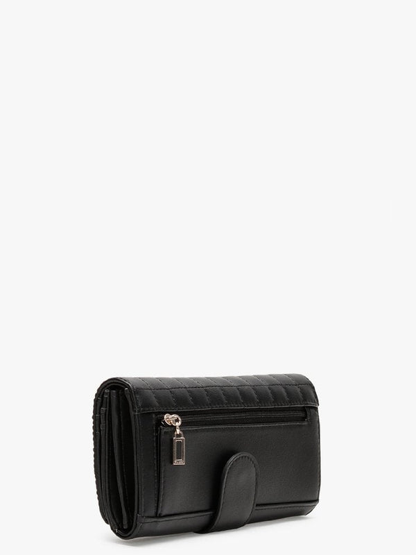 Matrix Black Quilted Wallet Clutch