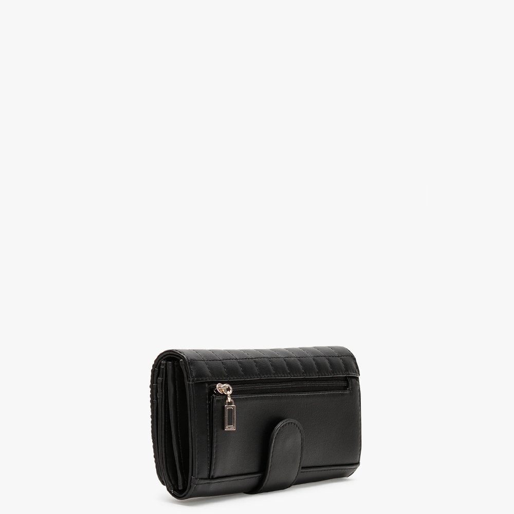 Matrix Black Quilted Wallet Clutch