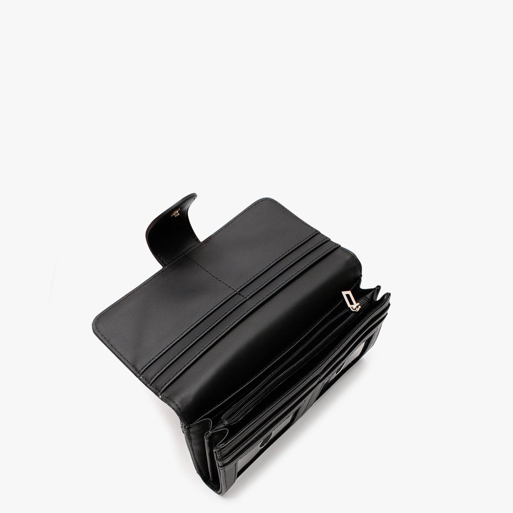 Matrix Black Quilted Wallet Clutch