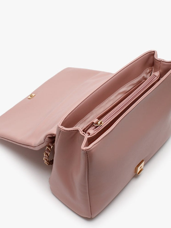 Signoria Pink Quilted Satchel Bag