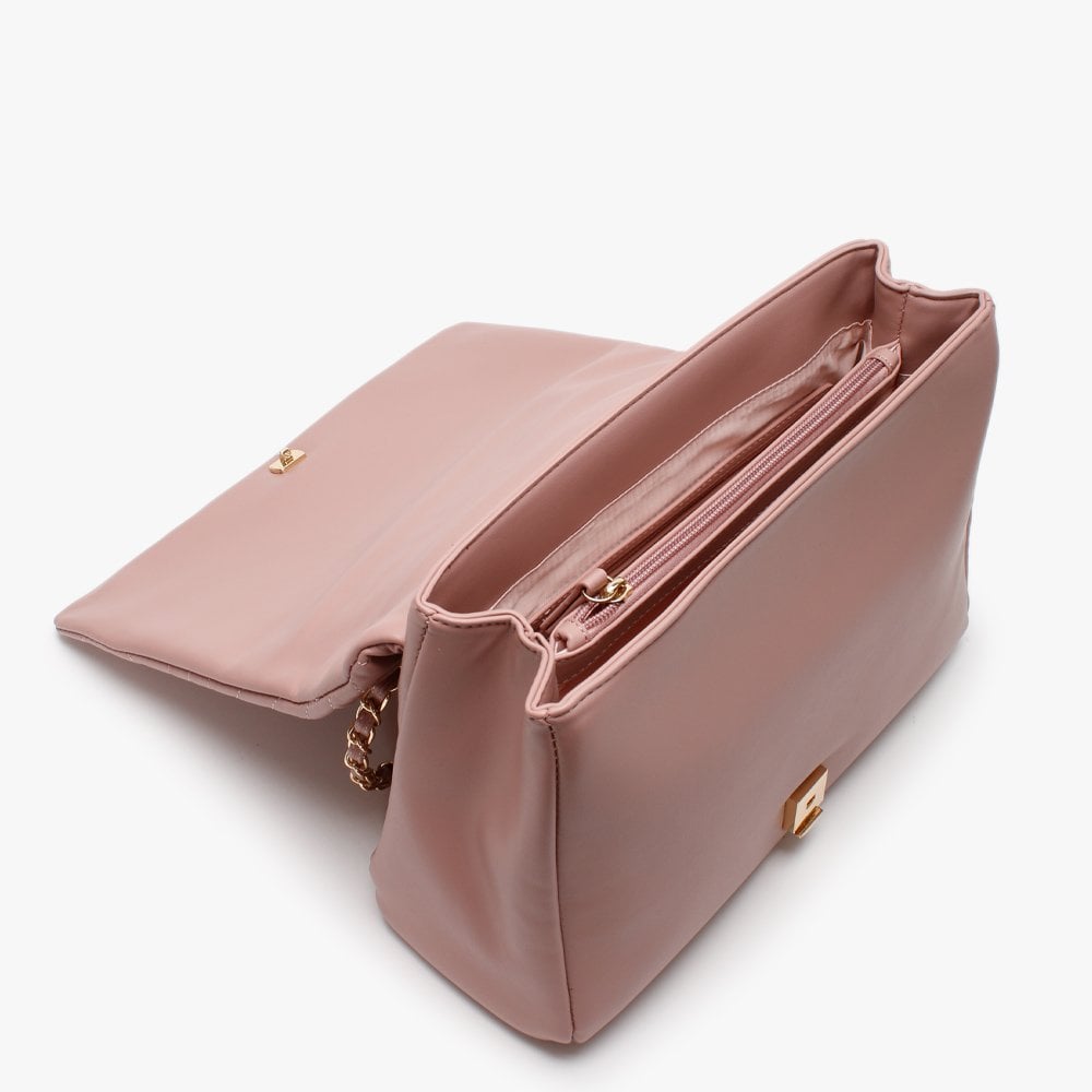 Signoria Pink Quilted Satchel Bag
