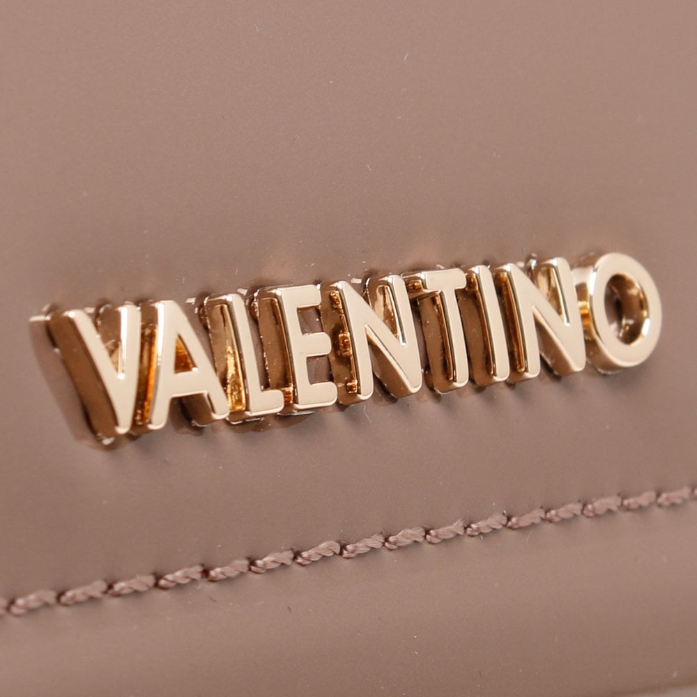 Bicorno Taupe Patent Satchel Bag