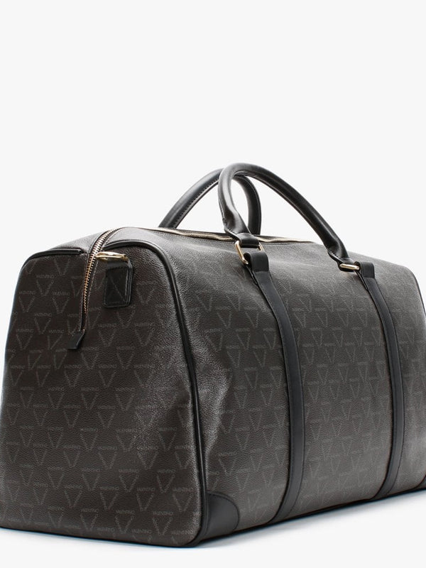 Men's Large Liuto Black Logo Duffle Bag