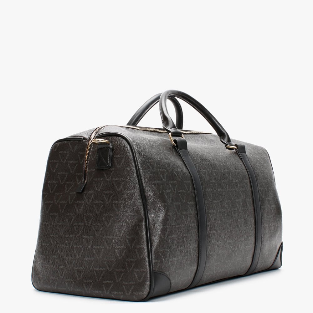 Men's Large Liuto Black Logo Duffle Bag