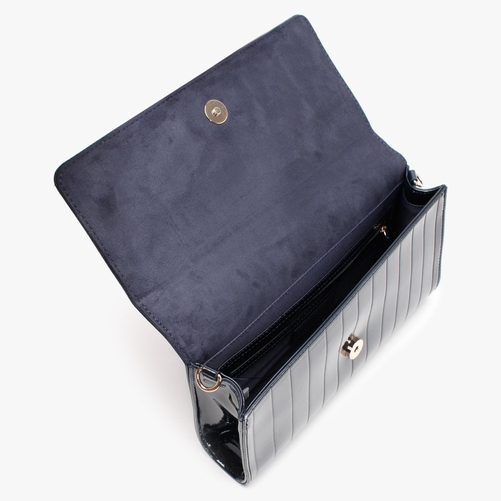 Bongo Blue Patent Pochette Bag