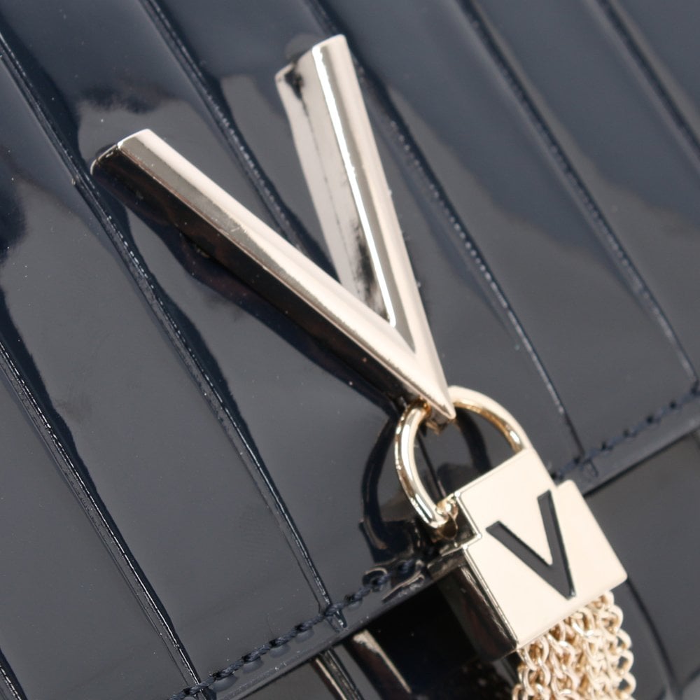 Bongo Blue Patent Pochette Bag