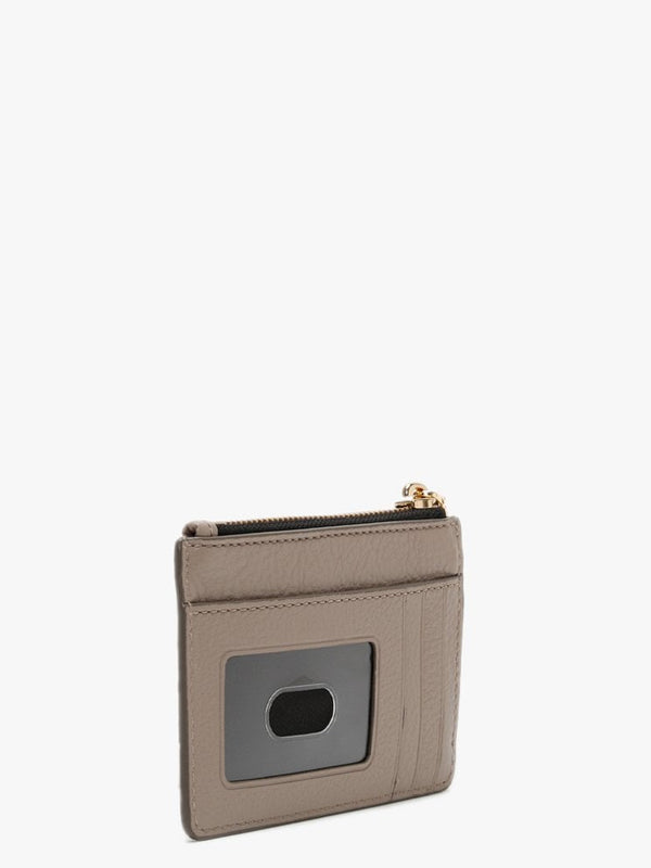 Softshot Top Zip Cement Leather Multi Wallet