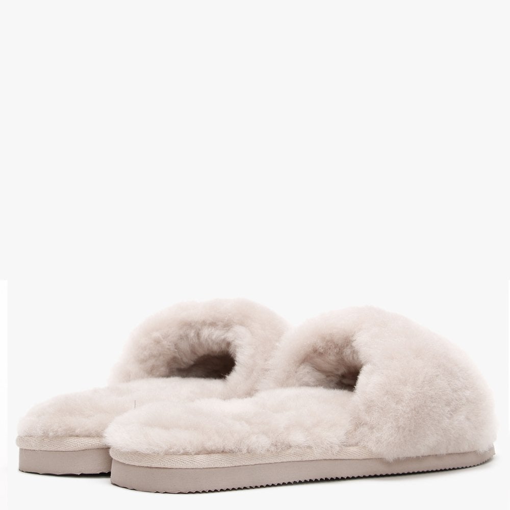 Statter Taupe Sheepskin Slippers