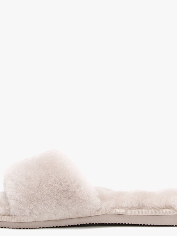 Statter Taupe Sheepskin Slippers