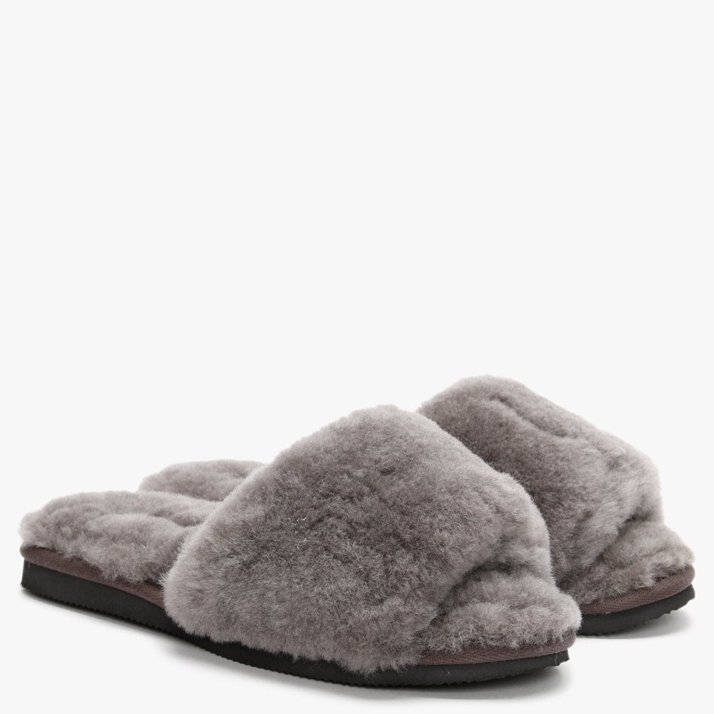 Statter Grey Sheepskin Slippers