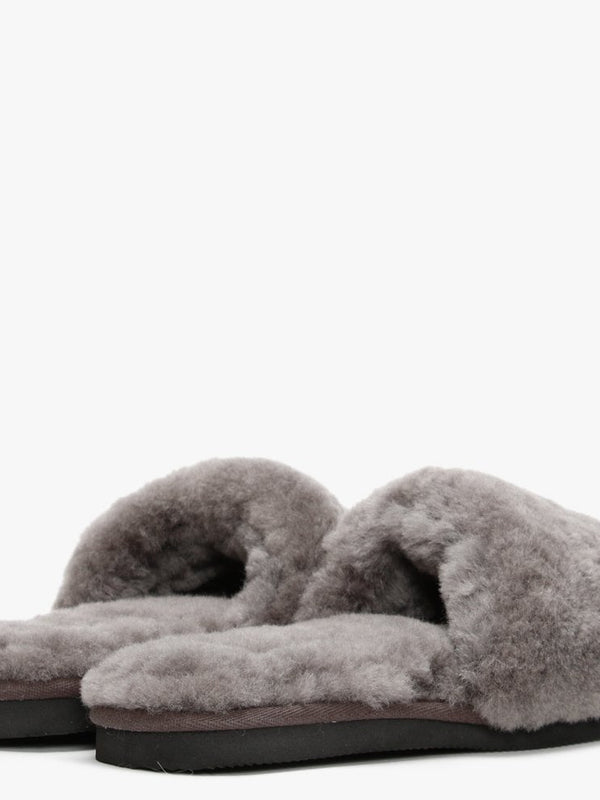 Statter Grey Sheepskin Slippers