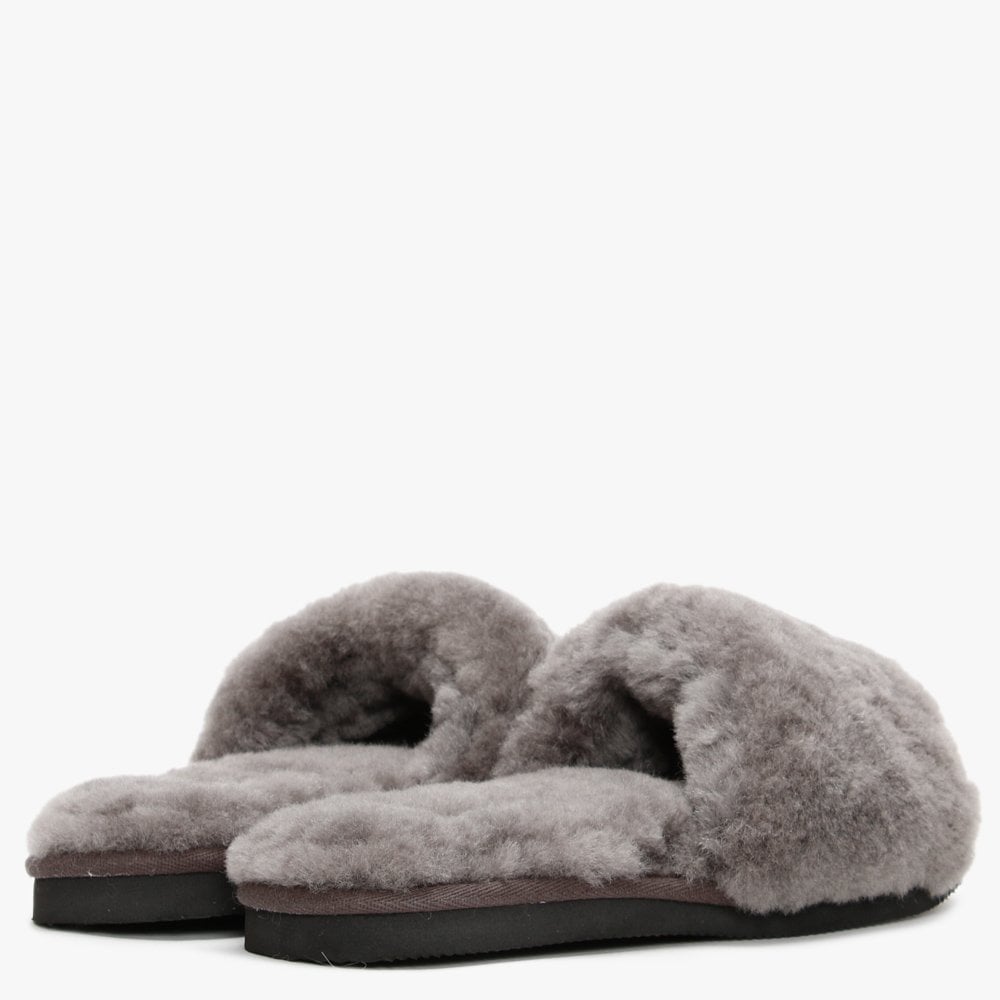 Statter Grey Sheepskin Slippers