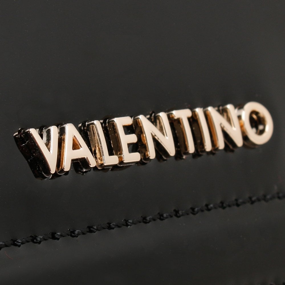 Bicorno Black Patent Satchel Bag