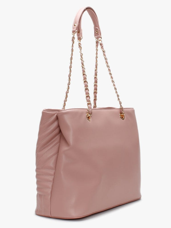 Signoria Pink Quilted Tote Bag