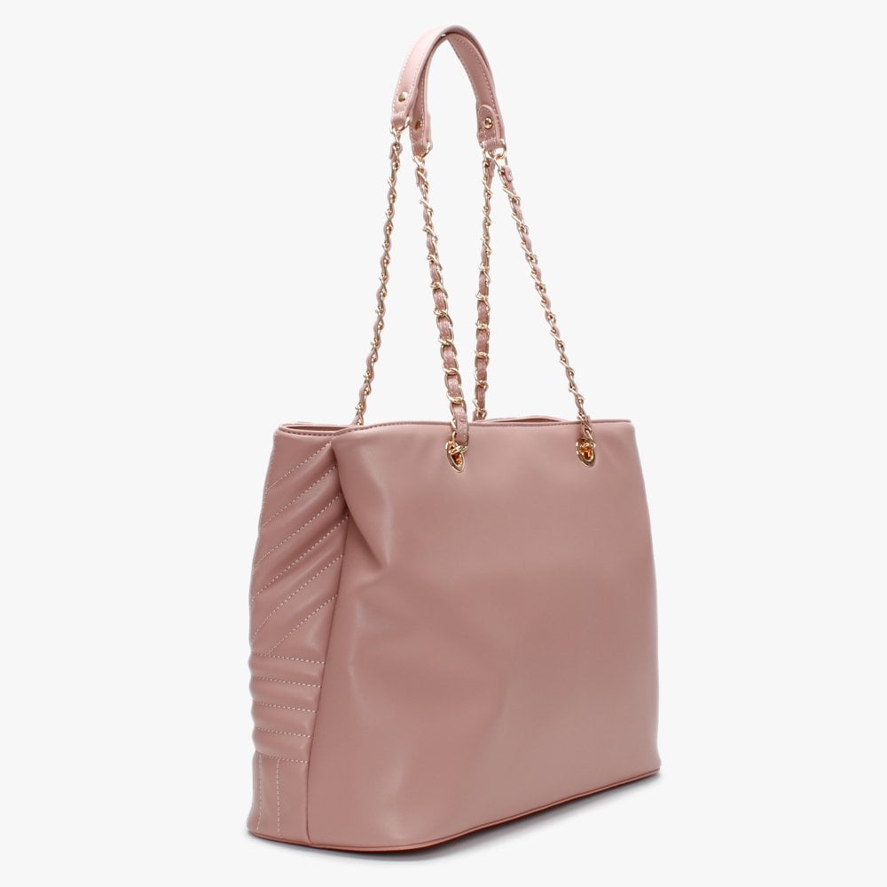 Signoria Pink Quilted Tote Bag