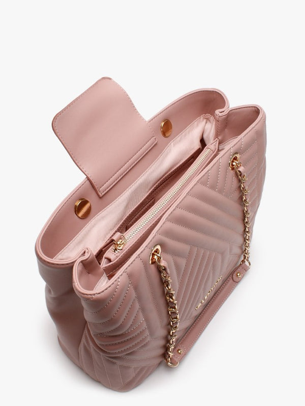 Signoria Pink Quilted Tote Bag