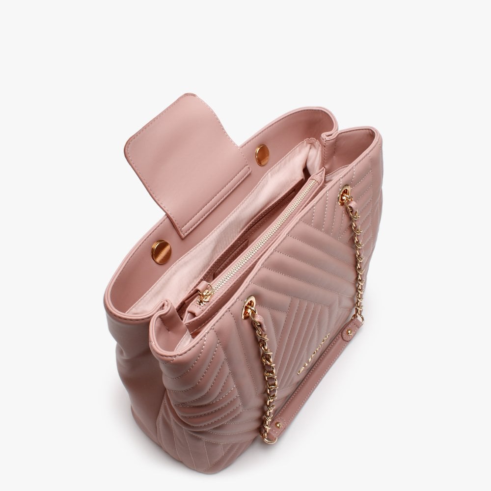 Signoria Pink Quilted Tote Bag