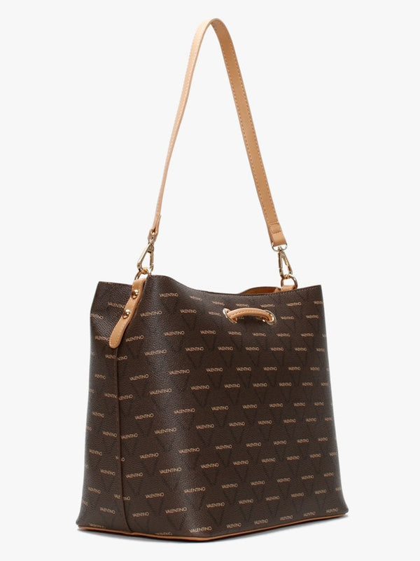 Liuto Tan Repeat Logo Bucket Bag