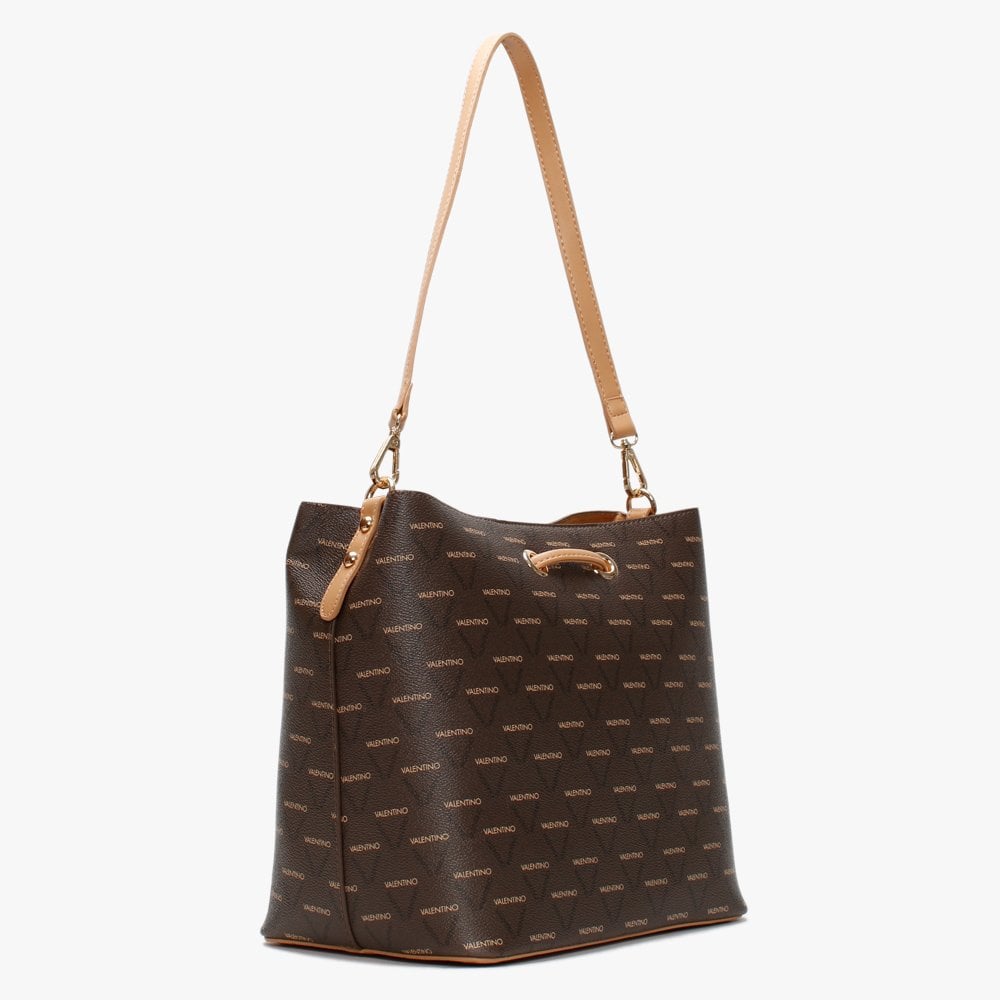 Liuto Tan Repeat Logo Bucket Bag